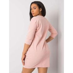 RELEVANCE Dámske plus size šaty s vreckami SEREIA pink RV-SK-6939.73P_374075 Univerzálne