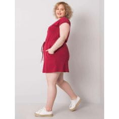 BASIC FEEL GOOD Dámske plus size šaty KORI burgundy RV-SK-6642.89_365064 4XL