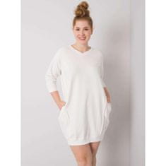 RELEVANCE Dámske plus size bavlnené šaty KARISSA ecru RV-SK-6847.59P_375950 Univerzálne