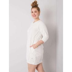 RELEVANCE Dámske plus size bavlnené šaty KARISSA ecru RV-SK-6847.59P_375950 Univerzálne