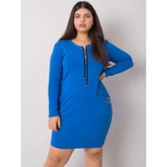 RELEVANCE Dámske plus size šaty s vreckami ALESSIA tmavomodré RV-SK-7241.43_381343 Univerzálne