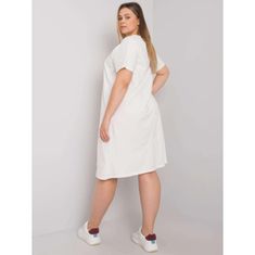 RELEVANCE Dámske plus size šaty s rozparkom LUCY ecru RV-SK-6661.40_381339 Univerzálne