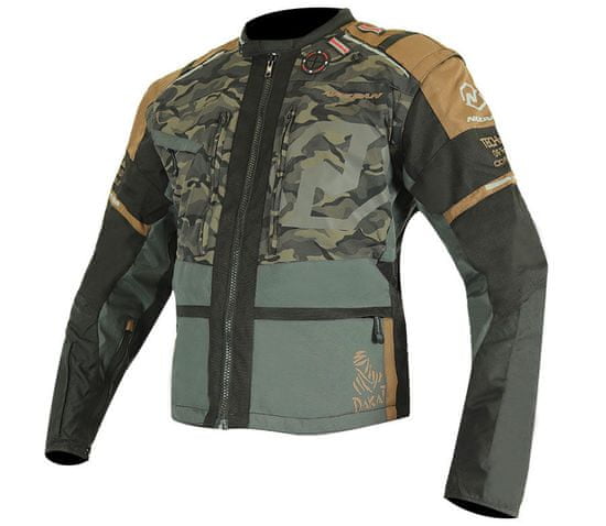 NAZRAN Bunda na moto Cavell Dakar camo/grey/brown Tech-air compatible