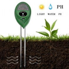 Northix Merač pôdy s 3 funkciami - vlhkosť, pH, svetlo 