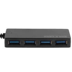 Northix USB 3.0 Hub so 4x USB portami (vysokorýchlostný) - až 5 Gbps 