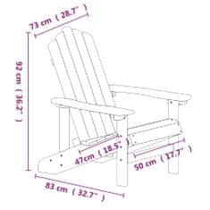 Vidaxl Záhradná stolička Adirondack so stolíkom HDPE aqua modrá