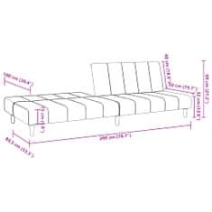 Vidaxl 2-miestna rozkladacia pohovka tmavosivá látková