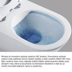 Mereo WC závesné kapotované, RIMLESS, 490x370x360, keramické, vr. sedátka CSS113S VSD82S - Mereo