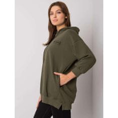 RELEVANCE Dámska mikina s vreckami LEORA khaki RV-BL-6935.18P_377101 Univerzálne