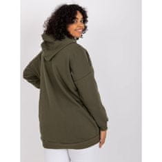 RELEVANCE Dámska plus size mikina bavlnená AMANDA khaki RV-BL-7099.60_383759 Univerzálne