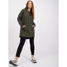 ITALY MODA Dámska mikina s potlačou na chrbte SOPHIE khaki DHJ-BL-20136.37_383327 Univerzálne