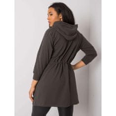 RELEVANCE Dámska plus size mikina NORINA dark khaki RV-BL-6853.10P_374081 Univerzálne