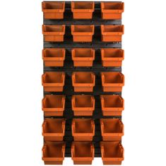 botle Nástenný panel na náradie 58 x 117 cm s 21 ks. Krabic zavesené Oranžové Boxy Skladovací systém