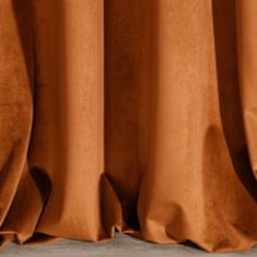 DESIGN 91 Zamatový záves s riasiacou páskou - Ria, oranžový 140 x 270 cm