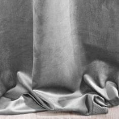 DESIGN 91 Zamatový záves s krúžkami - Ria, sivý 140 x 250 cm