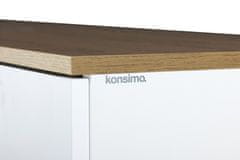 Konsimo Komoda FRISK 4 zásuvky 2 dvierka biela 150 x 81 x 46 cm