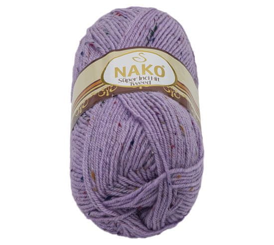 Nako Priadza TWEED - 100g / 180 m - fialová s nopkami