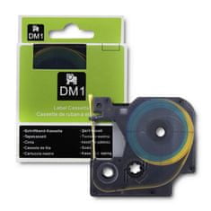 Qoltec Zmršťovacia hadička pre tlačiarne DYMO D1/DM1 | 12 mm*1,5 m | Žltá | Čierna potlač
