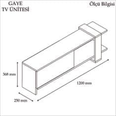 ASIR GROUP ASIR TV stolík GAYE orech, biely