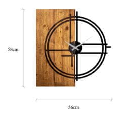 ASIR GROUP ASIR Kovové nástenné hodiny LINIE 56 cm drevo