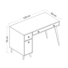 ASIR GROUP ASIR Stôl INARCH biely, dub