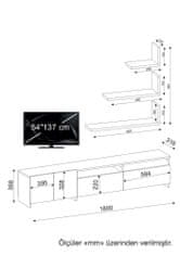 ASIR GROUP ASIR TV stolík GELINCIK biely orech