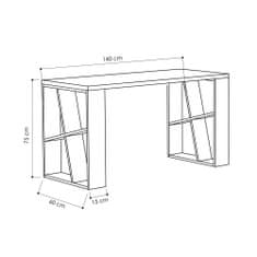 ASIR GROUP ASIR Stôl HONEY biely, dub