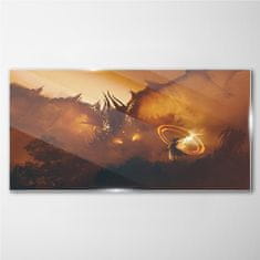 COLORAY.SK Skleneny obraz Fantasy dragon maľovanie 100x50 cm