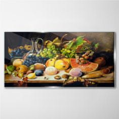 COLORAY.SK Skleneny obraz Hrozno broskyne apple 120x60 cm