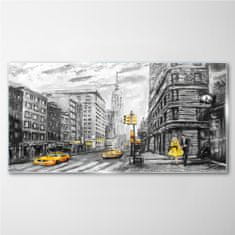 COLORAY.SK Skleneny obraz New york pastel 140x70 cm