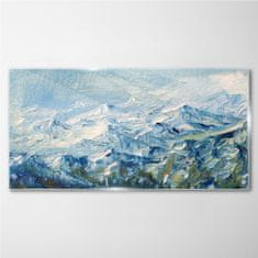 COLORAY.SK Skleneny obraz Zimné maľovanie hory 140x70 cm