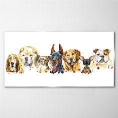 COLORAY.SK Skleneny obraz Maľovanie maznáčikov psov 100x50 cm