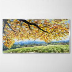 COLORAY.SK Skleneny obraz Jesenné lístie strom 140x70 cm