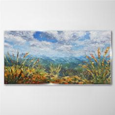 COLORAY.SK Skleneny obraz Abstrakcie mraky hory 140x70 cm