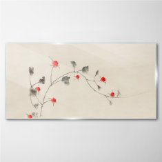 COLORAY.SK Sklenený obraz Moderné vetvy kvetov 140x70 cm