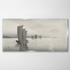 COLORAY.SK Sklenený obraz Ázie mora loďou obloha 120x60 cm