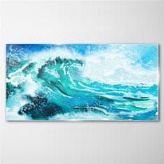 COLORAY.SK Skleneny obraz Morské vlny voľne žijúcich živočíchov 140x70 cm