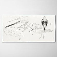 COLORAY.SK Skleneny obraz Kreslenie zvierat vták 120x60 cm