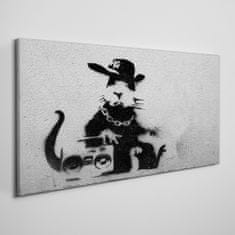 COLORAY.SK Obraz Canvas Kapucňa krysa banksy 140x70 cm