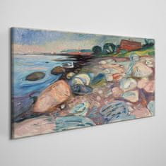 COLORAY.SK Obraz Canvas Shore s červeným domom munch 100x50 cm