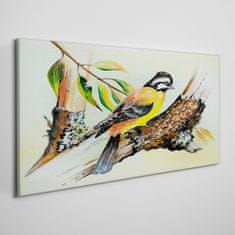 COLORAY.SK Obraz canvas vetva listy zvieracie vták 140x70 cm