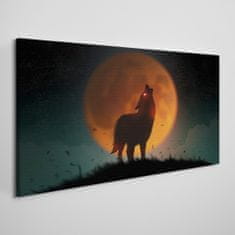 COLORAY.SK Obraz canvas Zvieracie vlk Mesiac Nebo 140x70 cm
