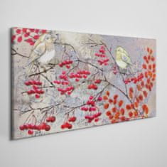 COLORAY.SK Obraz canvas Vetvy ovocie listy vtákov 100x50 cm