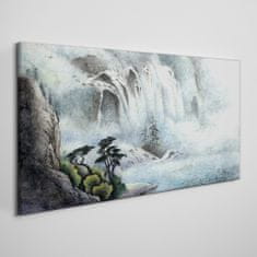 COLORAY.SK Obraz canvas Rieka vodné vodopád stromy 140x70 cm