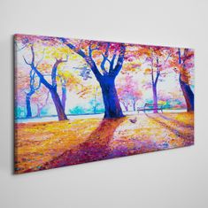 COLORAY.SK Obraz canvas Park strom listy jeseň 140x70 cm