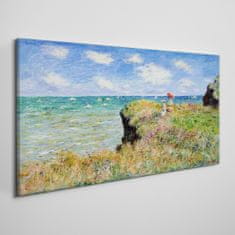 COLORAY.SK Obraz Canvas Útes Moře Claude Monet 120x60 cm