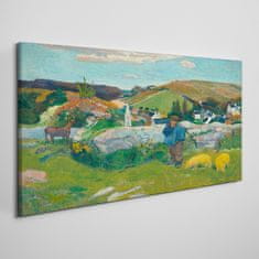 COLORAY.SK Obraz Canvas swineherd Gauguin 140x70 cm