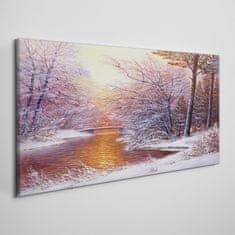 COLORAY.SK Obraz Canvas Zimný maľba stromov 140x70 cm