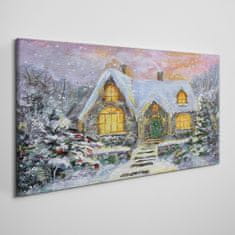 COLORAY.SK Obraz canvas Zimné dom Sneh 100x50 cm