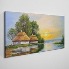 COLORAY.SK Obraz Canvas Maľovanie krajiny Chata 120x60 cm